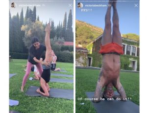 celebrities doing yoga