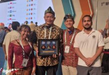 YogaFX graduates Arkan Fauzan Riyanto and Ivara Candra Kartika at World Yogasana Sport Championship Ahmedabad 2026