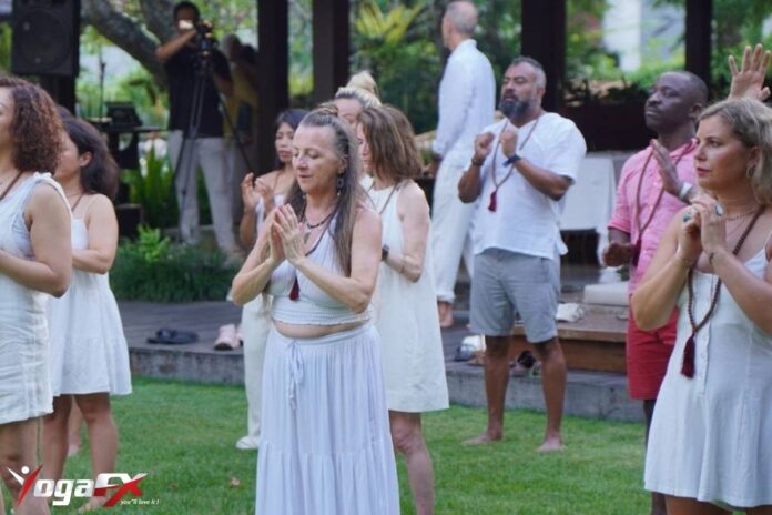 YogaFX graduates celebrating on Graduation Day at the Seminyak, Bali studio, part of a cohort representing the academy's 1,500+ alumni across 80+ countries. YogaFX graduates celebrating on Graduation Day at the Seminyak, Bali studio, part of a cohort representing the academy's 1,500+ alumni across 80+ countries.