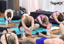 Inside the 6-Day Intensive: What YogaFX’s Hybrid YTT Format Looks Like YogaFX Bikram yoga teacher training cohort during Day 1 studio orientation and first practice class in the natural Bali heat.