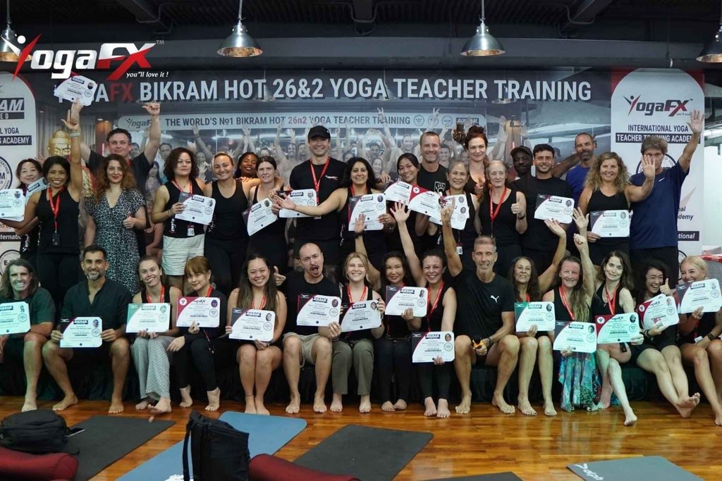 Bikram Yoga Teacher Training for Indian Students: Bali vs Rishikesh and Goa 3 The dual certification YogaFX graduates, Yoga Alliance RYT 200 plus the independent Bikram Hot 26&2 credential in Bali