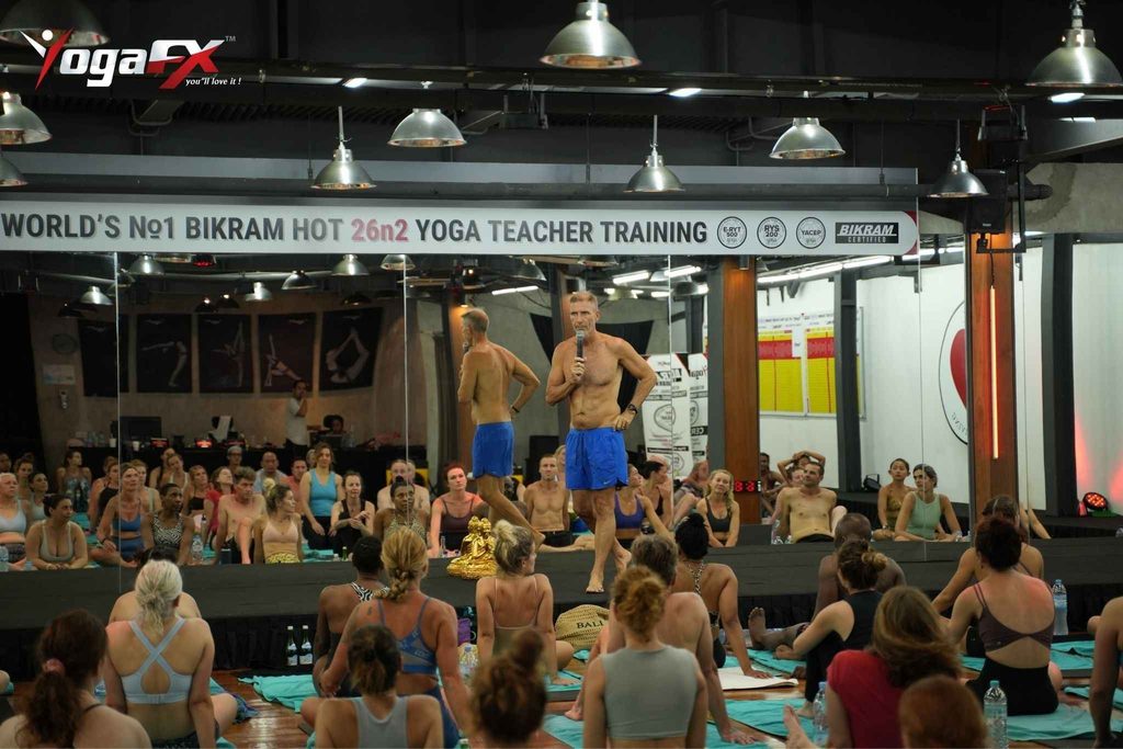 Bikram Yoga Teacher Training for US Students: Why Bali Beats a Local Program 3 Mr. Ian Terry, E-RYT 500, delivering scripted Bikram dialogue to teacher training students in Bali